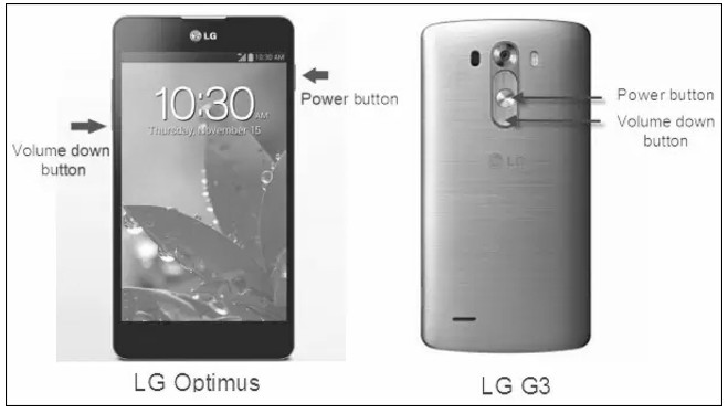 способы скриншотинга на LG